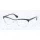 Prada PORTRAIT PR57QV Single Vision Prescription Eyeglasses GAQ1O1-56 - Black/Silver Frame