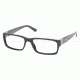 Prada PR12LV Progressive Eyeglasses - M:silver P:black Frame / 53 mm Prescription Lenses, 7BN1O1-5317