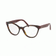 Prada PR02TV Progressive Prescription Eyeglasses USH1O1-54 - Havana Frame