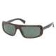 Prada PR03OSA Sunglasses 2AU301-5917 - Havana Frame, Green Lenses