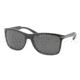 Prada PR10OS Sunglasses 2AF1A1-6016 - Top Black / Crystal Frame, Gray Lenses