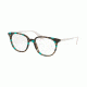 Prada PR13UV Eyeglass Frames KJJ1O1-48 - Striped Grey Green Frame