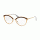 Prada PR14UV Progressive Prescription Eyeglasses, 52mm, Brown/antique Pink, PR14UV-KOF1O1-52-PRO