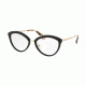 Prada PR14UV Progressive Prescription Eyeglasses, 52mm, Black, PR14UV-KUI1O1-52-PRO