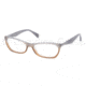 Prada PR15PV Progressive Prescription Eyeglasses MAY1O1-5516 - Gray Gradient Brown Frame, Demo Lens Lenses