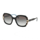 Prada PR16USF Progressive Prescription Sunglasses, 54mm, Black Azure/Spotted Brown, PR16USF-KHR0A7-54-PRO