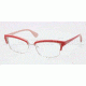 Prada PR21PV Progressive Prescription Eyeglasses KAX1O1-5117 - Top Red/Pink Frame, Clear Lens Lenses