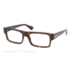 Prada PR24PV Progressive Prescription Eyeglasses 2AU1O1-53 - Havana Frame, Demo Lens Lenses