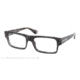 Prada PR24PV Progressive Prescription Eyeglasses EAR1O1-53 - Blue Horn Striped Frame, Demo Lens Lenses