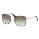 Prada PR52SS Single Vision Prescription Sunglasses PR52SS-1AB0A7-58 - Lens Diameter 58 mm, Frame Color Black/pale Gold