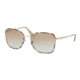Prada PR52SS Single Vision Prescription Sunglasses PR52SS-UAO4S2-58 - Lens Diameter 58 mm, Frame Color Silver