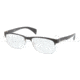 Prada PR61PV Single Vision Prescription Eyeglasses GAQ1O1-5316 - Black / Silver Frame