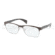 Prada PR61PV Single Vision Prescription Eyeglasses KAG1O1-5316 - Brown / Gunmetal Frame, Demo Lens Lenses