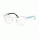 Prada PR63TV Single Vision Prescription Eyeglasses VIC1O1-50 - Matte White/pale Gold Frame