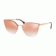 Prada PR68TS Single Vision Prescription Sunglasses PR68TS-SVFAD2-63 - Lens Diameter 63 mm, Frame Color Pink Gold