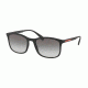 Prada PS01TSF Progressive Prescription Sunglasses, 57mm, Black Rubber, PS01TSF-DG00A7-57-PRO