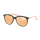 Prada PS02TS Sunglasses DG0137-54 - Black Rubber Frame, Orange Mirror Pink Lenses