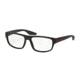 Prada PS03GV Progressive Prescription Eyeglasses DG01O1-55 - Black Rubber Frame