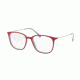 Prada PS03IV Eyeglass Frames VY11O1-52 - Top Red/grey Rubber Frame