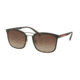 Prada PS03SS Progressive Prescription Sunglasses PS03SS-U616S1-56 - Lens Diameter 56 mm, Frame Color Havana Rubber