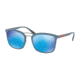 Prada PS03SS Progressive Prescription Sunglasses PS03SS-VHG5M2-56 - Lens Diameter 56 mm, Frame Color Blue Rubber