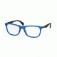 Prada PS04FV Bifocal Prescription Eyeglasses TIU1O1-53 - Azure Rubber Frame