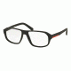 Prada PS05GV Progressive Prescription Eyeglasses DG01O1-55 - Black Rubber Frame