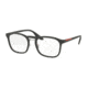 Prada PS06HV Bifocal Prescription Eyeglasses DG01O1-52 - Black Rubber Frame