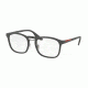 Prada PS06HV Bifocal Prescription Eyeglasses TFZ1O1-52 - Grey Rubber Frame