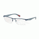 Prada PS52FV Single Vision Prescription Eyeglasses TFY1O1-52 - Blue Rubber Frame
