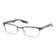 Prada PS54DV Bifocal Prescription Eyeglasses MA01O1-5118 - Gunmetal/Demi Shiny Frame, Demo Lens Lenses