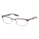Prada PS54DV Bifocal Prescription Eyeglasses MA71O1-5118 - Grey On Military Frame, Demo Lens Lenses