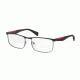 Prada PS54FV Bifocal Prescription Eyeglasses QFP1O1-53 - Black/steel Rubber Frame