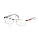Prada PS54FV Bifocal Prescription Eyeglasses TIG1O1-53 - Grey Rubber/Silver Rubber Frame