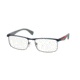 Prada PS54FV Bifocal Prescription Eyeglasses TWQ1O1-55 - Blue Rubber/Gunmet Rubber Frame