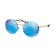 Prada PS54RS Sunglasses ZVN5M2-56 - Pale Gold Frame, Light Green Mirror Blue Lenses