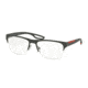 Prada PS55FV Progressive Prescription Eyeglasses TIG1O1-54 - Grey Rubber Frame