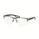 Prada PS55FV Progressive Prescription Eyeglasses UFK1O1-54 - Gunmetal Rubber Frame