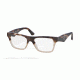 Prada TRIANGLE PR20QV Eyeglass Frames ROZ1O1-50 - Brown Havana Grad Brown Frame