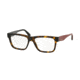 Prada VOICE PR16RV Eyeglass Frames 2AU1O1-51 - Havana Frame