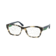 Prada VOICE PR24RV Single Vision Prescription Eyeglasses KAD1O1-52 - White Havana Frame