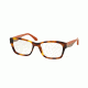 Prada VOICE PR24RV Single Vision Prescription Eyeglasses TKR1O1-52 - Havana Frame