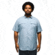 prAna Lost Sol Short Sleeve Shirt Slim Fit - Mens, Chambray Heather, XXL, 1972351-401-SL-XXL