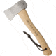 Prandi Camping Hatchet with American Hickory Handle, 13in Overall, 5.25in Carbon Steel Axe Head With 2.63in Cutting Edge, Polished, Axe Head Could Have Surface Rust, 3.051.05.CH