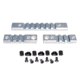 Presma 2 Pcs 3 Slot 1 7 Slot Picatinny Rail Section Kit for M-LOK Style Slots, with Sling Swivel Adapter, Silver, RLMLK1-S