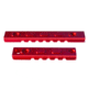 Presma 2 Pcs 5 Slot 1 7 Slot Picatinny Rail Section Kit for M-LOK Style Slots, with Sling Swivel Adapter, Red, RLMLK2-R