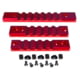 Presma 2 Pcs 5 Slot 1 7 Slot Picatinny Rail Section Kit for M-LOK Style Slots, with Sling Swivel Adapter, Red, RLMLK2-R