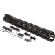 Presma 223/5.56 Super Light M-LOK Free Float Handguard w/Partial Top Rail, 15 in, Black, UMMARA15
