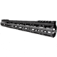 Presma 223/5.56 Super Light M-LOK Free Float Handguard w/Partial Top Rail, 15 in, Black, UMMARA15