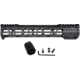 Presma AR-15 M-LOK Free Float Handguard w/Integrated Handstop, 12 in, Black, MMARE12